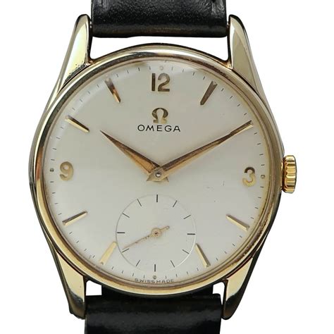 omega 9ct gold men's watch